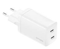 Ładowarka i akumulator 4smarts Wall Charger PDPlug Dual 45W GaN 2C white 540400